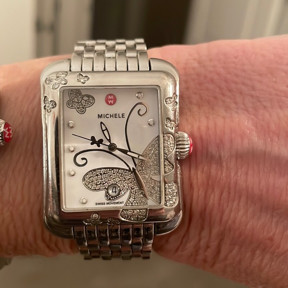 Michele Jewelry - Michele Diamond Butterfly Watch